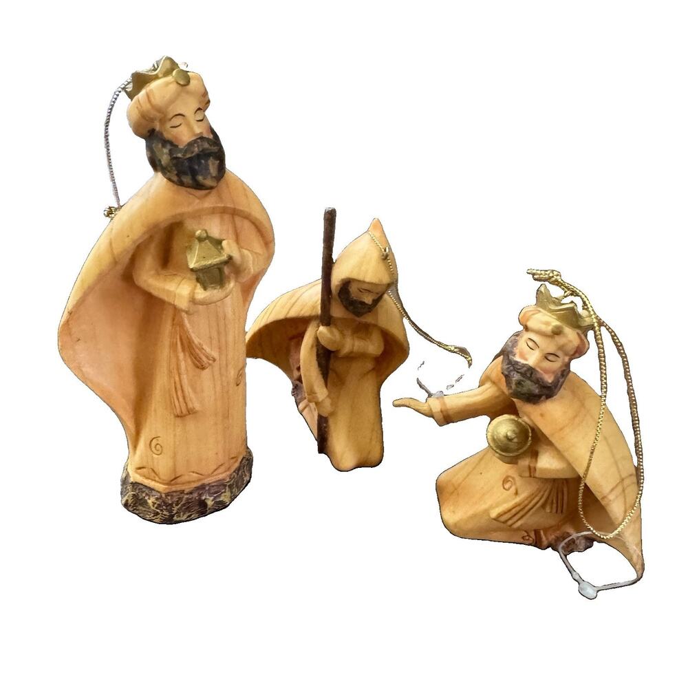 Dillards Trimmings Christmas Ornaments Wise Men Resin Wood Appearance Decor